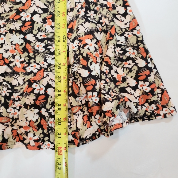 Free People Forget Me Not Fit & Flare Floral Mini Dress Charcoal - Picture 12 of 13